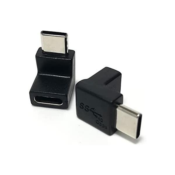 Access　 上下L型 10Gbps 2個セット USB-C メス to USB-C オス 方向転...