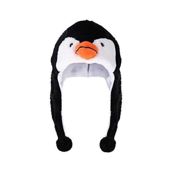 Toyvian ペンギンキャップ かわいい 動物帽子 ペンギン 被り物 ぬいぐるみ ふわふわ スカー...
