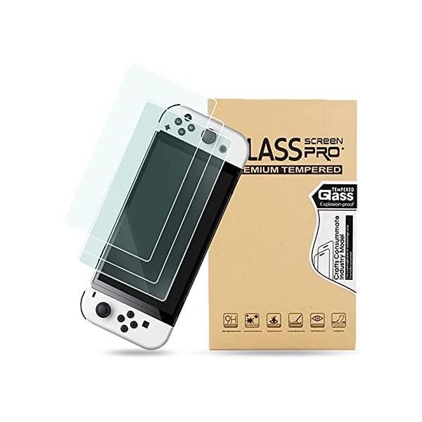 3枚セット Switch有機el 用 ガラスフィルム Nintendo Switch OLED 対応...