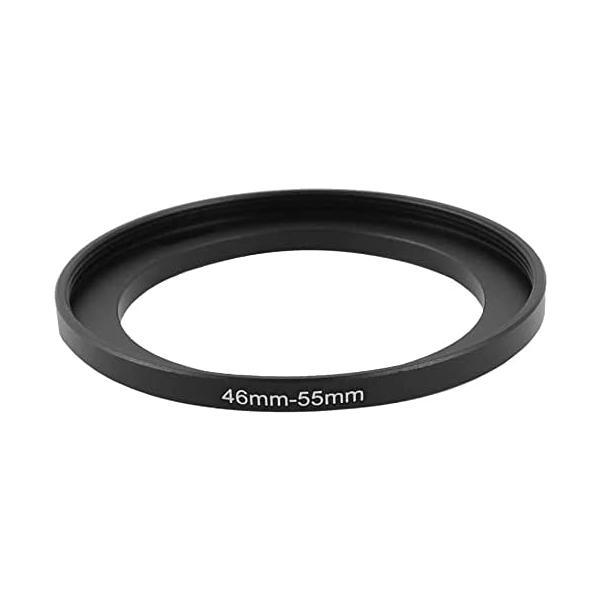 NinoLite ステップアップリング 46mm→55mm カメラレンズ用 アルミ合金製 (黒 リン...