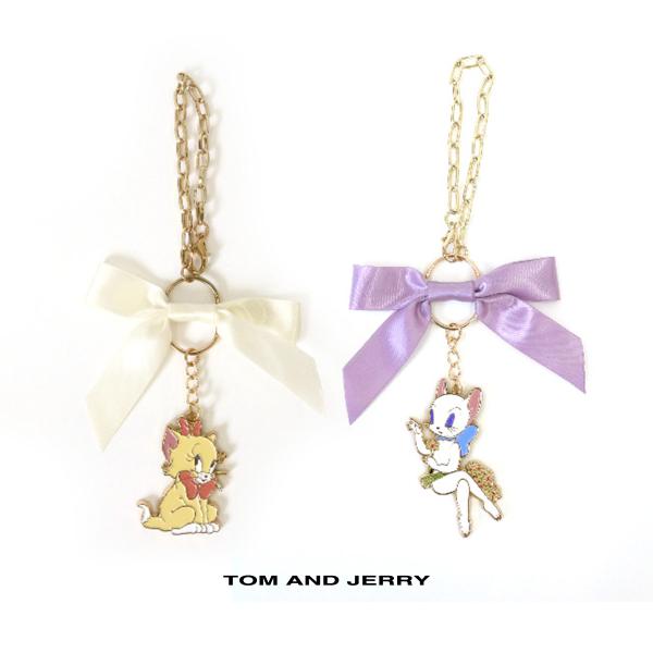 トムとジェリー キーホルダー レディース アコモデ トムジェリ ガールズ リボンチャーム W-TJ1...