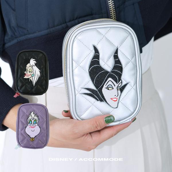 ポーチ 化粧ポーチ ディズニー レディース disney キルティングフェイスポーチ アコモデ ac...