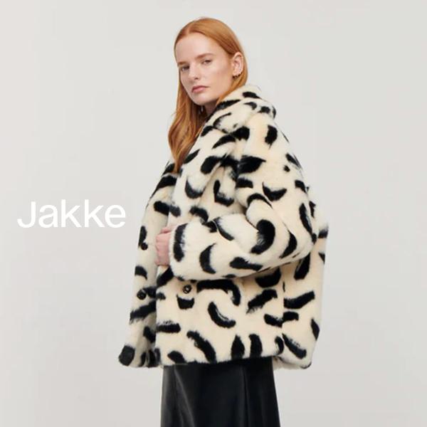 ジャケット コート レディース ジャッキー JAKKE ファー エコファー RITA レオパード ゆ...