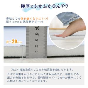 ラグ 夏 低反発 ひんやり 冷感 接触冷感 2...の詳細画像5