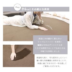 ラグ カーペット 厚手 低反発ラグ 円形 極厚...の詳細画像3