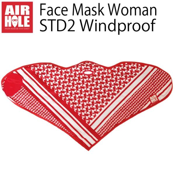 ゆうパケット対応1個迄 AIRHOLE FACEMASK WOMAN STD2 防風 エアホール A...