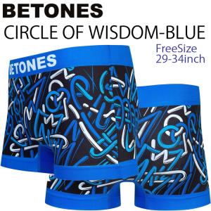 ゆうパケット対応2枚迄 BETONES ビトーンズ CIRCLE OF WISDOM-CIDOM001-1BLUE 知恵の輪 フリーサイズ ボクサーパンツ アンダーウエア｜freeline