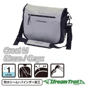 STREAMTRAIL CREEL-M フィッシュクリールM STONE/ONYX グレー CREELの大型版 魚籠/ビク スタイル ショルダーバッグ 10L｜freeline