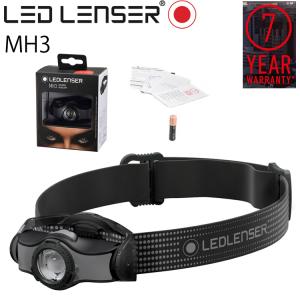 最大7年保証 LEDLENSER レッドレンザー MH3 電池式LEDヘッドランプ トレッキング シンプル操作ヘッドライト あすつく対応｜freeline