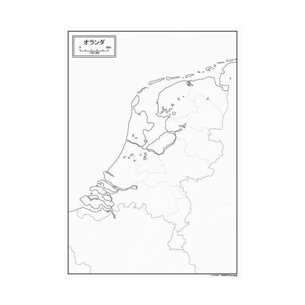 オランダの地図ポスター 書ける白地図 2枚入り