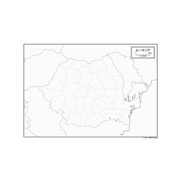 ルーマニアの地図ポスター 書ける白地図 2枚入り