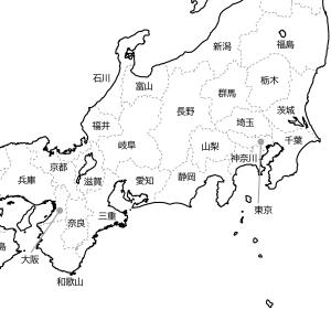 日本地図の白地図 白黒 ポスター 2枚セット ...の詳細画像1