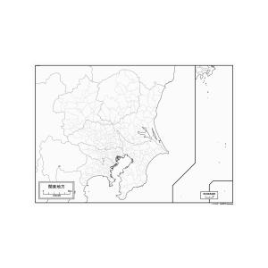 関東地方の白地図の商品画像