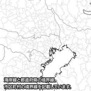 関東地方の白地図ポスター2枚入りの詳細画像2