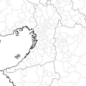 近畿の白地図 関西の白地図 特大ポスター A1...の詳細画像2