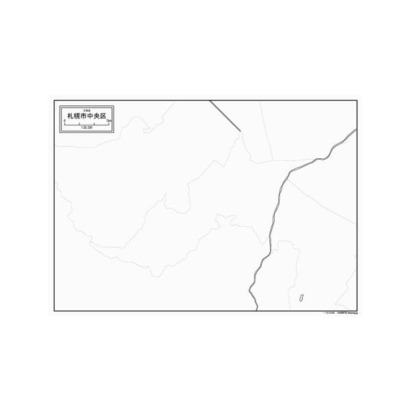 北海道札幌市の各区の白地図