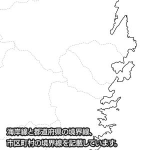 岩手県の地図ポスター 書ける白地図 2枚入りの詳細画像2