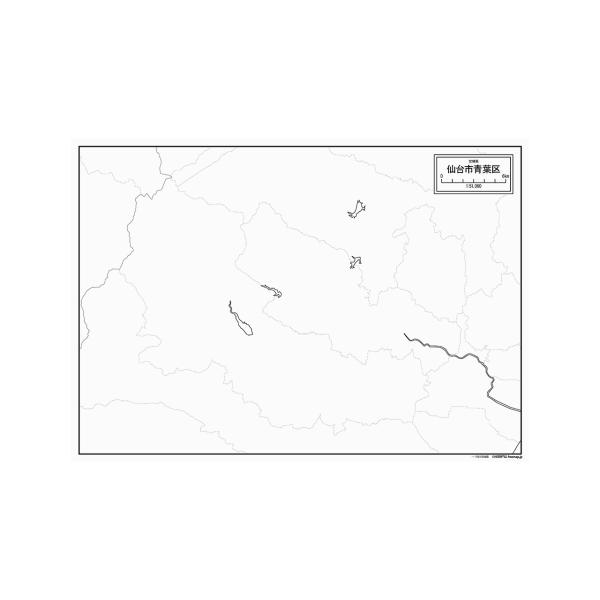 宮城県仙台市の各区の白地図