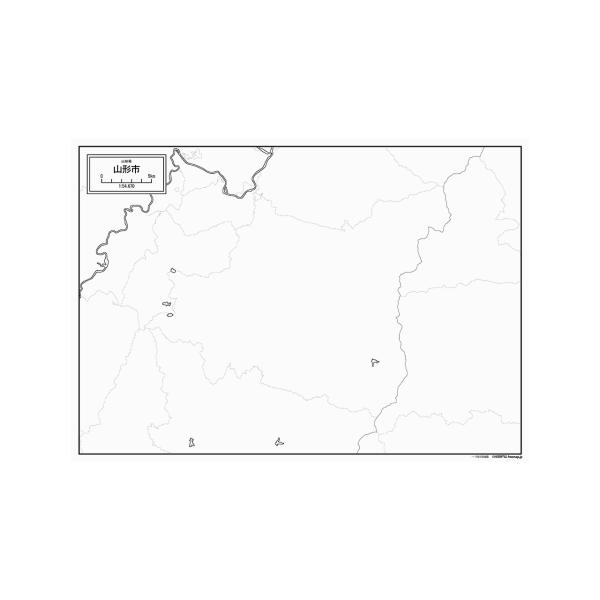 山形市の地図ポスター 書ける白地図 2枚入り