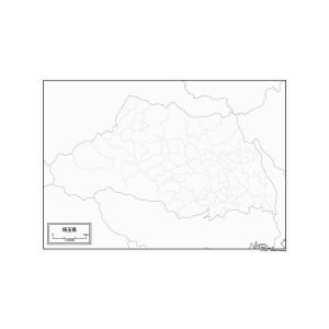 埼玉県の紙の白地図