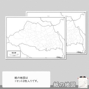 埼玉県の紙の白地図の詳細画像3