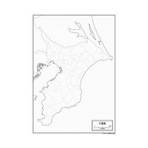 千葉県の地図ポスター 書ける白地図 2枚入り