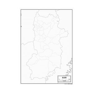 奈良県の紙の白地図