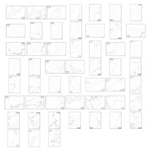 東京都の特別区全体と23各区の紙の白地図セット : 白地図専門店 - 通販