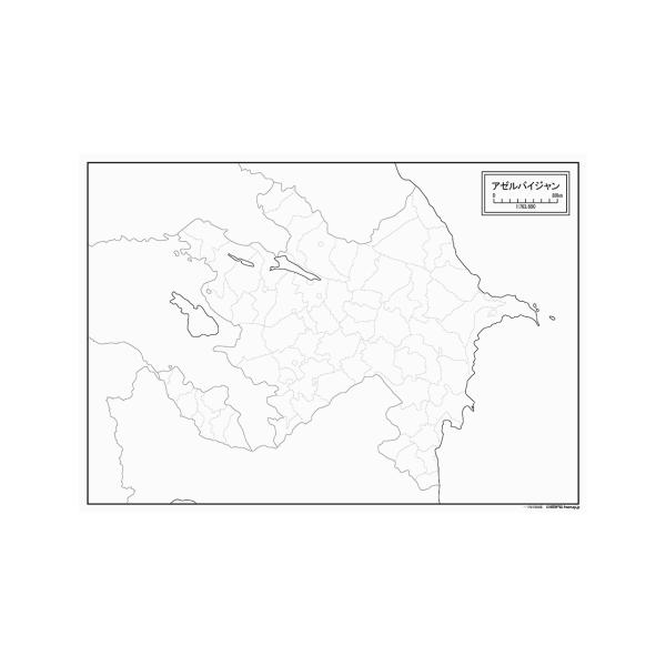アゼルバイジャンの紙の地図