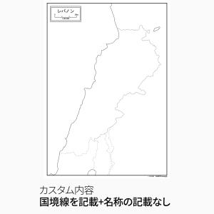 レバノンの紙の地図の詳細画像1