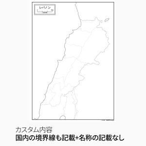 レバノンの紙の地図の詳細画像2