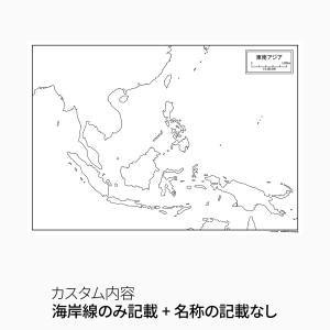 東南アジアの白地図 書ける白地図 2枚入りの詳細画像2