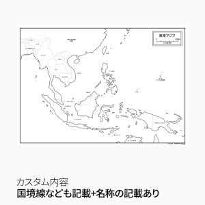 東南アジアの白地図 書ける白地図 2枚入りの詳細画像3
