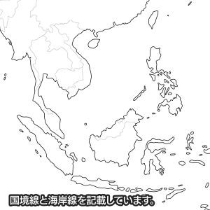 東南アジアの白地図 書ける白地図 2枚入りの詳細画像5