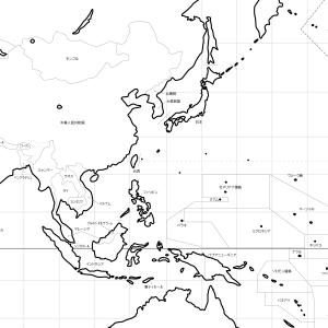 世界地図の白地図 大きいポスター 国名入り 2...の詳細画像1