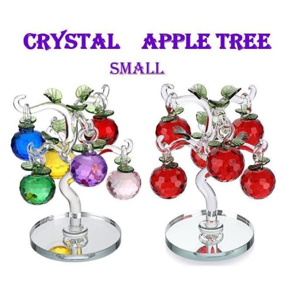 クリスタル 水晶 リンゴの木 アップルツリー 3cm サンキャッチャー 木 りんご 林檎 ガラス 玄...