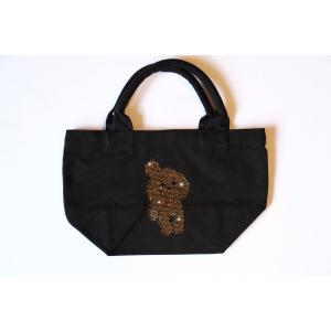fba013 トイプードル　I　トートバッグ黒　犬　ワンちゃん