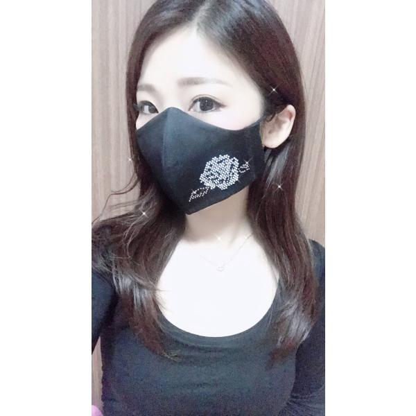 FREES037  ローズフラワー ラインストーン100回洗える 日本製 高機能　厚生省令第34号基...