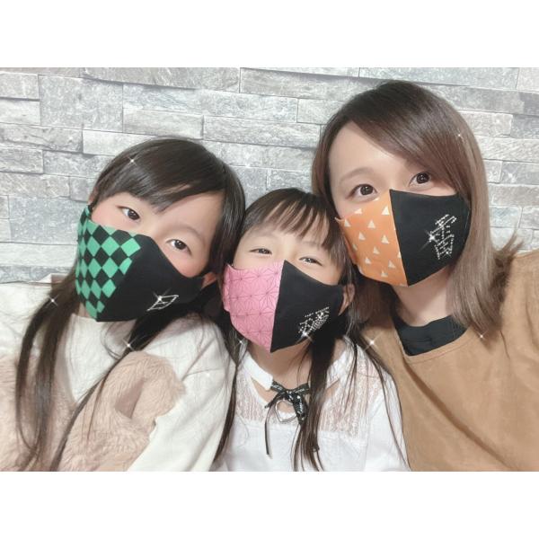FREESマスク046new 鬼滅の刃風　プレミアム ラインストーン使用 キラキラマスク 日本製 プ...