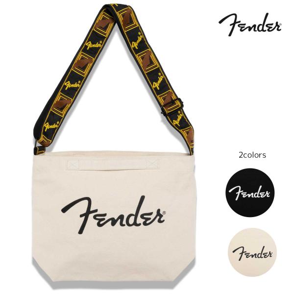Fender フェンダー ショルダーバッグ メンズ レディース カジュアル コットン ギターストラッ...