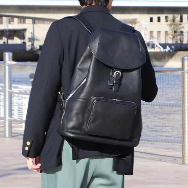 ブースターズ ミネルバボックス フラップ付きレザーバッグパック Boosters バレンタインギフト...