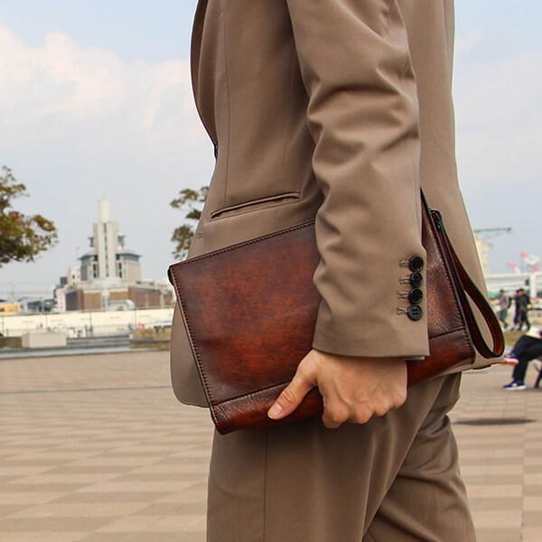 クラッチバッグ ラガード G-3 ジースリー シャドー仕上げストラップハンドルセカンドバッグ Lサイ...