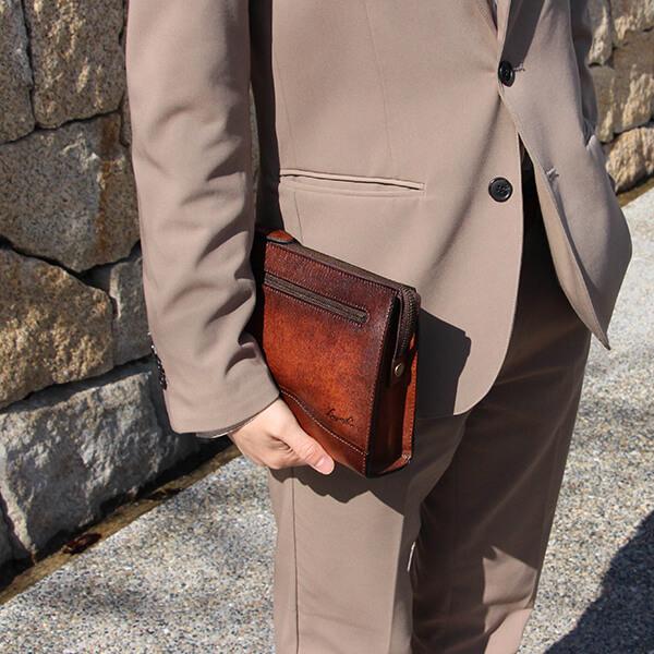 ラガード G-3 ジースリー シャドー仕上げストラップハンドルセカンドバッグ セカンドバッグ Lug...