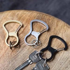 キーホルダー カラビナ 人気 おしゃれ キーリング 真鍮 モカのKey Holder 03 moca 卒業記念 プレゼント 爆買