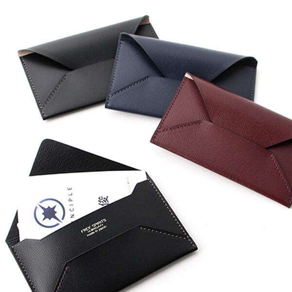 名刺入れ メンズ 本革 フリースピリッツ 封筒型 マチナシ Free Spirits プレゼント  ...