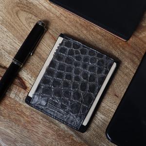 vermilion（ヴァーミリオン） 財布 二つ折り財布 阿波松煙墨染クロコ