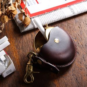 携帯灰皿 おしゃれ クランプ レザー 金属製 アシュトレイ