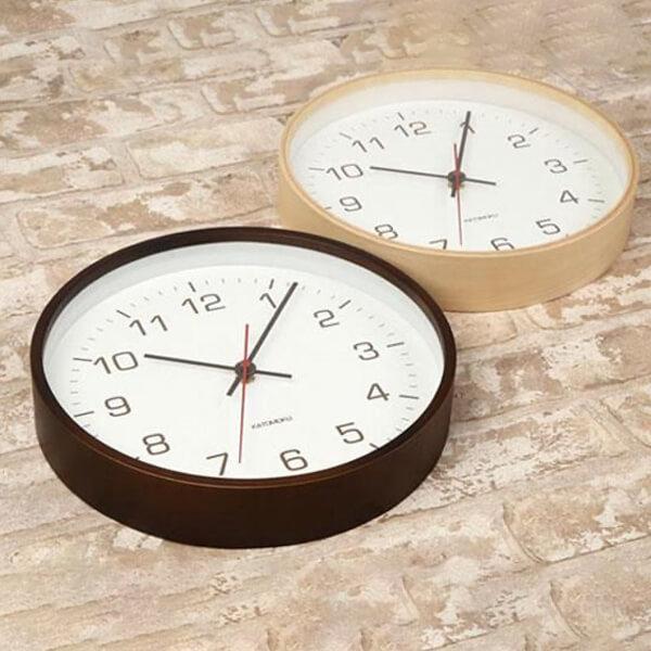 掛け時計 おしゃれ 加藤木工 plywood clock 4 電波時計 km-44RC KATOMO...