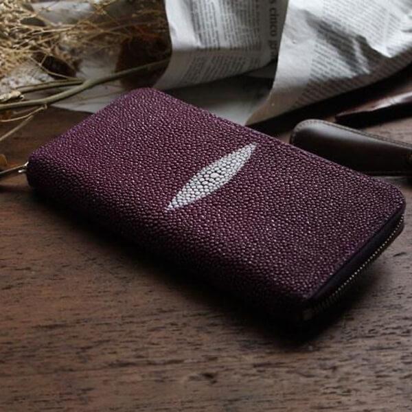 財布 ラウンド財布 メンズ フリースピリッツガルーシャラウンドスティングレーエイ革 プレゼント  男...