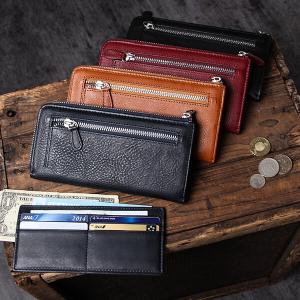 wolf & dog メンズ長財布 ウルフ＆ドッグ 馬革 L字ファスナー長財布 ホワイトホース
